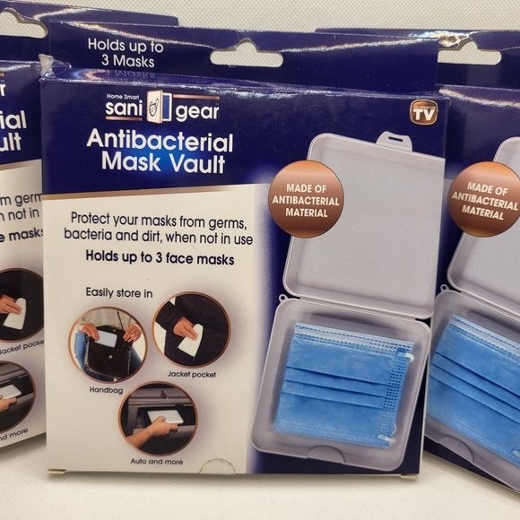 Antibacterial Mask Vault, Protect Your Mask, Antibacterial Mask Vault Set of 3 - Picture 3 of 3